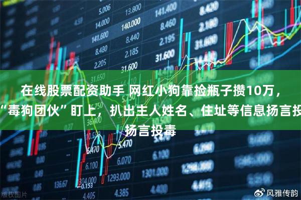 在线股票配资助手 网红小狗靠捡瓶子攒10万，被“毒狗团伙”盯上，扒出主人姓名、住址等信息扬言投毒